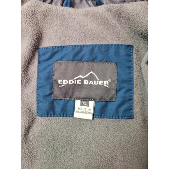 Eddie Bauer‎ Womens Blue Nylon Thermore Lined Jacket Coat Hooded XL - Picture 7 of 13